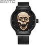 GIMTO Cool Skull Men Watch Luxury Brand Quartz Creative Clock Steel Black Military Female Male Wrist Watches relogio masculino