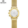 2018 Megir Golden Men Watch Luxury Fashion Business Quartz Watches Calendar Chronograph Analog Wristwatch Clock Man 2011