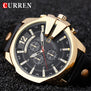 CURREN Men's Top Brand Luxury Quartz Watches Men's Sports Quartz-Watch Military Male Clock Fashion Gold Clock 8176 Drop shipping