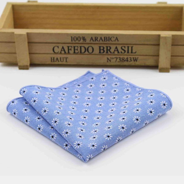 Hankerchief Scarves Vintage Cotton Hankies Men's Pocket Square Handkerchiefs Rose Flower Paisley