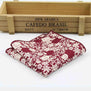 Hankerchief Scarves Vintage Cotton Hankies Men's Pocket Square Handkerchiefs Rose Flower Paisley