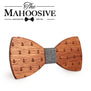 MAHOOSIVE Classic Captain Wood Bow Ties Wooden Butterfly Bowknots Gravatas Cravat