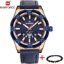 NAVIFORCE Watches Men Luxury Brand Analog Quartz Watch Man Waterproof Sports Wristwatches Leather Wristwatches Relogio Masculino