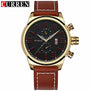 CURREN Mens Watches Top Brand Luxury Leather Waterproof Male Date Quartz Watch Men Fashion Casual Sport Clock Analog Wristwatch