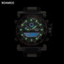 luxury BOAMIGO brand Men military sports watches Dual Time Quartz Digital analog Watch rubber band wrist watch relogio masculino