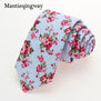 Mantieqingway Business Ties For Men Wedding Fashion Cotton Floral Necktie Tie Printed Skinny Mens Ties Slim 6cm Gravata Brand