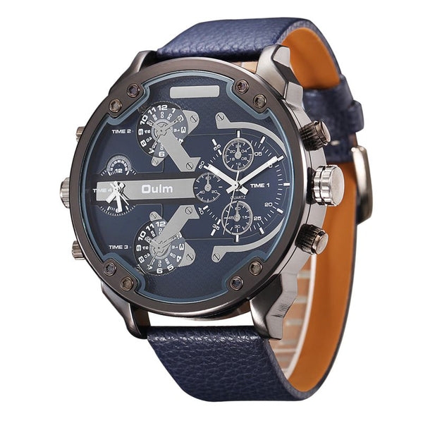 Oversized Men's Big Watch Luxury Brand Famous Unique Designer Quartz Watch Male Large Watches Men Oulm relogio masculino