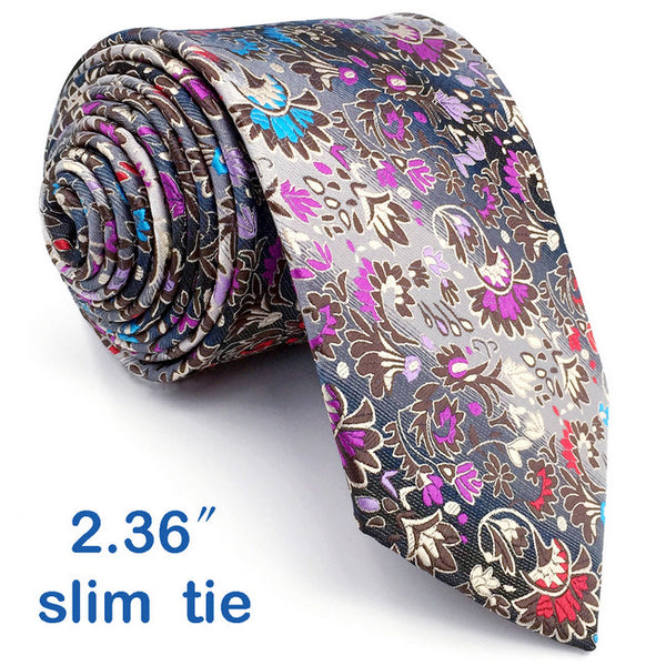 Floral Pattern Multicolor Mens Tie Necktie Set 100% Silk New Jacquard Woven Blue Fashions Mens Casual Dress Wedding 63"