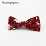 Mantieqingway Men's Cotton Floral Bowtie Brand Popular Apparel Neckwear Casual Mens Business Bow Ties for Men Wedding 6cm Cravat