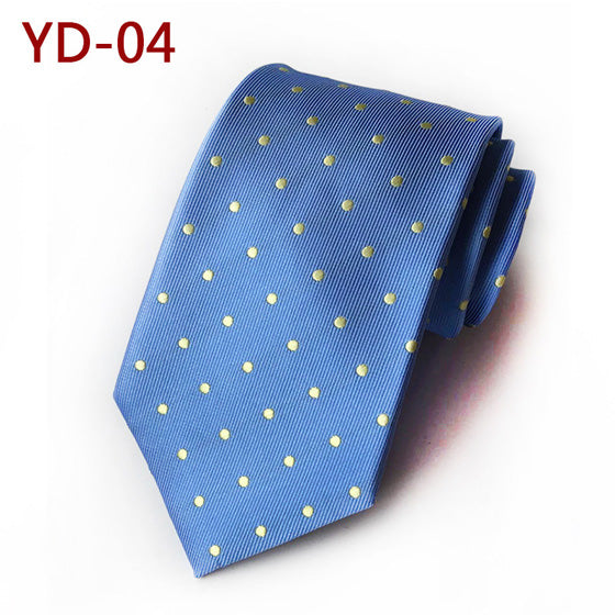 Jbersee Mens Ties silk Tie Slim Business Wedding Necktie Blue Ties Men Polka Dot Ties for Men Gravata 8cm LD8057