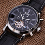Jaragar luxury mechanical automatic brand watch leather strap date&day AUTO Flywheel Tourbillon Mens Wristwatch relogio