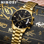 NIBOSI Waterproof Casual Watch Men Luxury Brand Quartz Military Sport Watch Leather Steel Men's Wristwatches relogio masculino