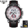 LIGE Watch Men Stopwatch Chronograph Waterproof Clock Mens Watches Top Brand Luxury Casual Sport Quartz Watch Relogio Masculino