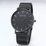 GEEKTHINK Top Luxury Brand Quartz watch men Black Casual Japan Movt stainless steel Mesh strap ultra thin clock male