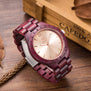 Luxury UWOOD Brand Natural Purple Heart Wooden Watch For Men Janpan MIYOTA Movement Wood Watches Dress Wristwatch Gift