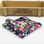 Hankerchief Scarves Vintage Cotton Hankies Men's Pocket Square Handkerchiefs Rose Flower Paisley