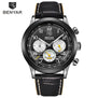 BENYAR Brand Sport Waterproof Chronograph Men Watch Top Brand Luxury Male Leather Quartz Military Wrist Watch Men Clock saat
