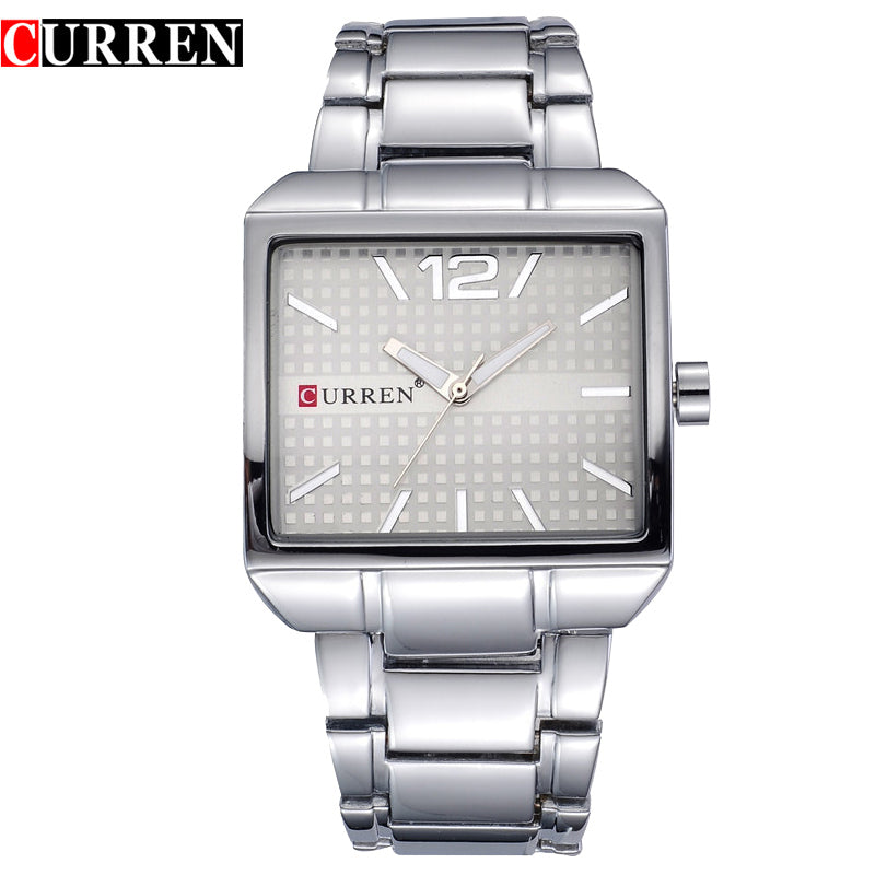 CURREN 8132 Men New Fashion Sports Watches, Quartz Analog Man Business Quality All Steel Watch 3 ATM Waterproof