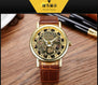 2017 PINBO Skeleton Watch Men Top Brand Luxury Famous Gold Male Clock Quartz Watch Wrist For Men Quartz-Watch relogio masculino