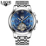 LIGE Men Watches New Top Brand Luxury Automatic Mechanical Watch Business Waterproof Sport Clock Men Watches Relogio Masculino