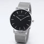 GEEKTHINK Top Luxury Brand Quartz watch men Black Casual Japan Movt stainless steel Mesh strap ultra thin clock male