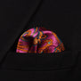 Party Wedding Classic Pocket Square Tie TZP12K8 Pink Orange Paisley 3.4" Silk Men Tie Necktie Handkerchief Cufflinks Set