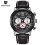 BENYAR Brand Sport Waterproof Chronograph Men Watch Top Brand Luxury Male Leather Quartz Military Wrist Watch Men Clock saat