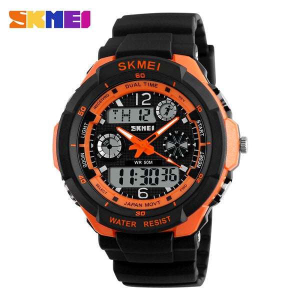 S-Shock Mens Military Watch For Men Sport Watch SKMEI Luxury Brand Analog Quartz And LED Digital Outdoor Waterproof Watches