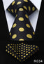 Polka Dot 3.4" 100%Silk Wedding Jacquard Woven Men Tie Necktie Pocket Square Handkerchief Set Suit #RD1