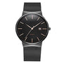 Simple Men's Black Watch Luxury Stainless Steel Mesh Band Quartz Wrist Watches Classic Business Clock Relogio Masculino #LH