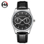 2017 Hannah Martin Luxury Men Date Leather Stainless Steel Sport Quartz Wrist Watch Relogio Masculino erkek saat Orologio Uomo