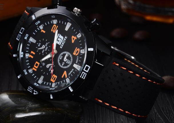 Fashion casual watch man 3 eye brand luxury mountain climbing military silicone strap men quartz watch reloj hombre