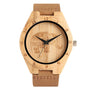 2017 Top Brand Natural Bamboo Wood Watch Mens Elephant Pattern Quartz Wristwatch Male Simple Sports Genuine Leather Clock Gift