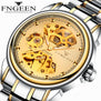 2018 New automatic Mechanical Watch Fashion Luxury Brand Men Gold Hollow Watches Male skeleton Wristwatch relogio masculino