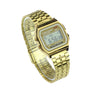 Business Golden Gold Watch Coperation Vintage Womens Men Dress watch Stainless Steel Digital Alarm Stopwatch Wrist Watch F70