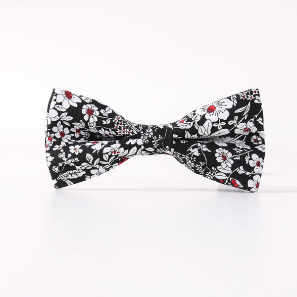 Mantieqingway Floral Printed Cotton Bowtie for Men Wedding Gentlemen Skinny Bow Tie Suits Tie Gravatas Slim Bowknot Cravats