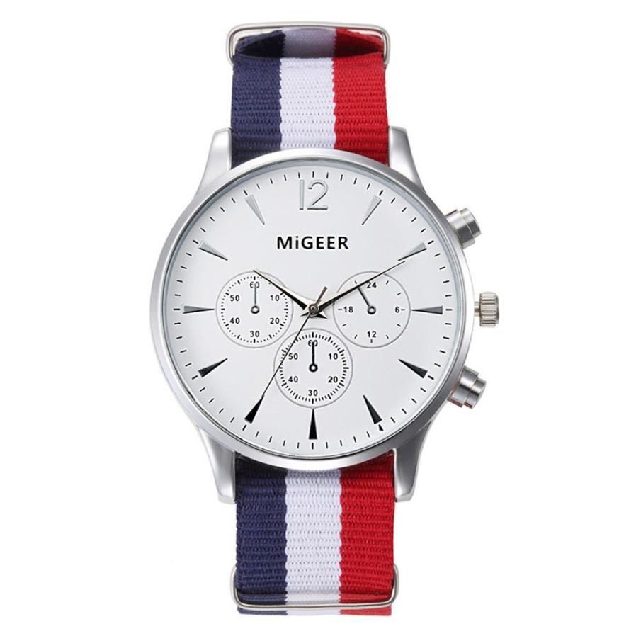 MIGEER Mens Fashion Canvas Alloy Analog Watch Wrist Watches Drop Shipping P23 Jul20