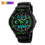 S-Shock Mens Military Watch For Men Sport Watch SKMEI Luxury Brand Analog Quartz And LED Digital Outdoor Waterproof Watches