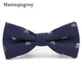 Mantieqingway Novelty Men's Polyester Silk Bow Tie Skull Bowtie for Tuxedo Banquet New Design Bowknot Ties for Wedding Groom