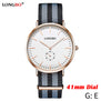LONGBO Brand Fashion Lovers Watch For Men 41mm Dial Simple NATO Nylon Braided Waterproof Unisex Quartz Wrist Watches Women 80255