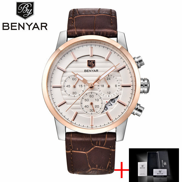 Reloj Hombre 2017 BENYAR Fashion Chronograph Sport Mens Watches Top Brand Luxury Military Quartz Watch Clock Relogio Masculino