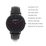 Japan Quartz Luxury Men Watches Women Thin Black Leather Stainless Steel Magnet Strap Wristwatch Red Hand Waterproof Antibrittle
