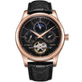 LIGE Brand Men watches Automatic mechanical watch tourbillon Sport clock leather Casual business wristwatch Gold relojes hombre