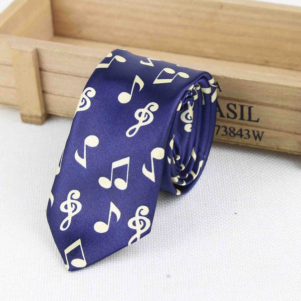 New Style Men's Fashion Neckties Helloween Festival Christmas Tie Soft Designer Character Necktie Music score piano Guitar