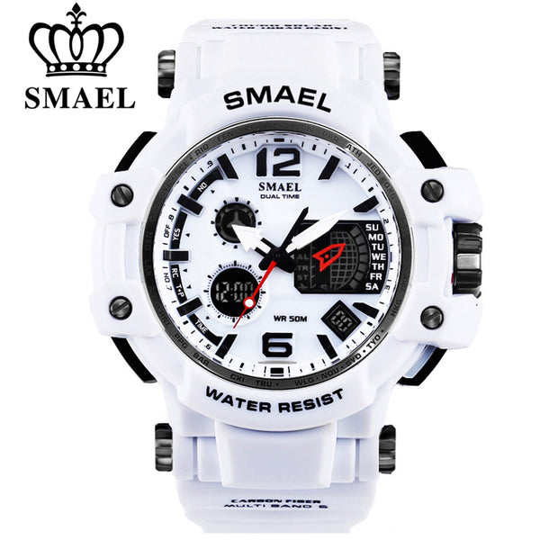 SMAEL Brand Men Quartz Digital Watch Men's Sports Watches S Shock Male Clock Relogios Masculino LED 30M Waterproof Wristwatches