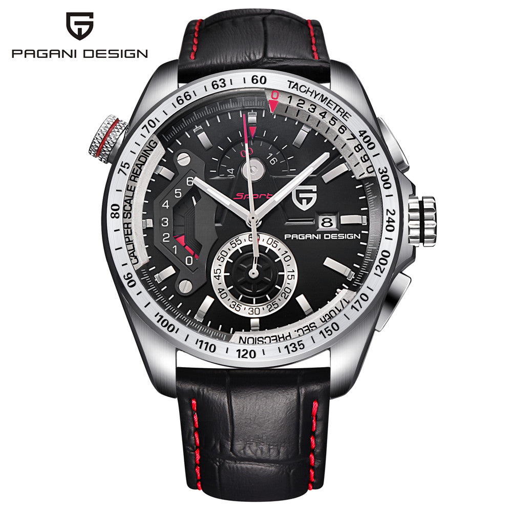 Brand Watches Men Chronograph Watch Male Luxury Waterproof Leather Sport Quartz Watch Military Wrist Watch Men Clock horloge