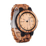 BOBO BIRD O26-1 Zebra Wood Army Military Watches for Men's Quartz Date wristwatch With Week Display In Gift Box Ship from Spain