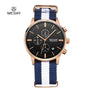 2018 Megir Golden Men Watch Luxury Fashion Business Quartz Watches Calendar Chronograph Analog Wristwatch Clock Man 2011