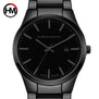 Hannah Martin Mens Watches Top Brand Luxury Men's Watch Men Watch Auto Date Watches Waterproof Full Steel Clock erkek kol saati