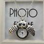 2017 Vintage Style Retro Slide Owl Pendant Long Necklace Analog Pocket Watch Gift Z109 5Down